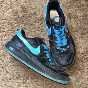 Black and Blue Sneakers